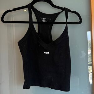 White fox boutique active black tank top.